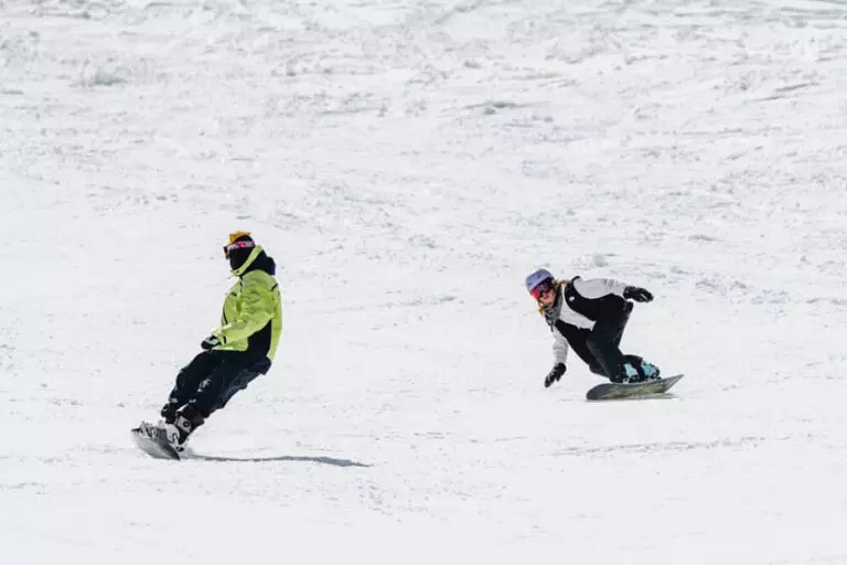 Ettore and Amy snowboarding 3