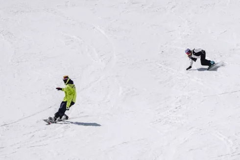 Ettore and Amy snowboarding 4